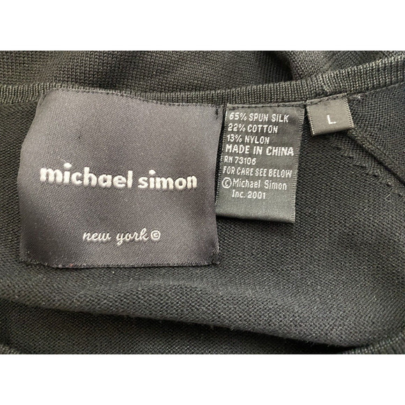 Michael Simon Top Blouse 3/4 Sleeve Round Neck Beaded Mandala Turquoise … - Picture 5 of 5